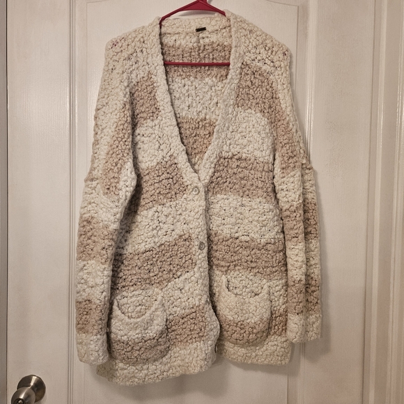 Women's Free People size S Small long Sweater 100% nylon-poliamida sheep texture - Picture 1 of 16